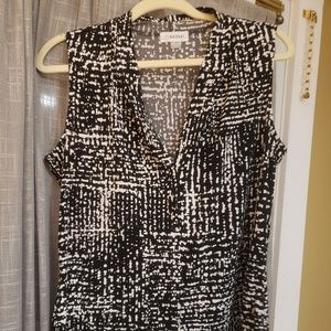 Calvin Klein Black and White Blouse